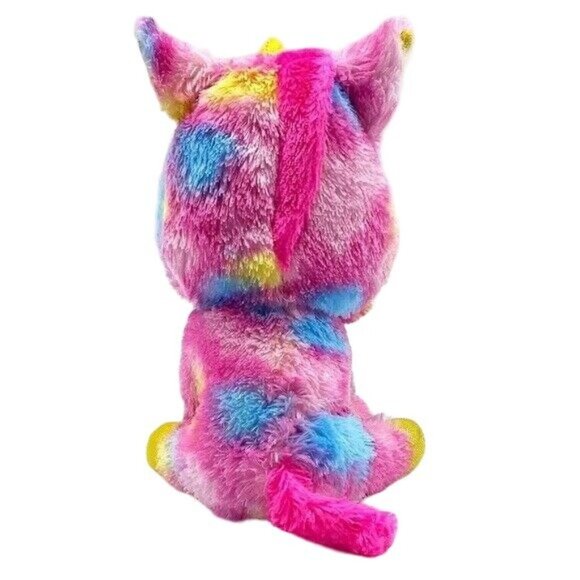 2/$15 Ty Beanie Boos Rainbow Unicorn Plush 7" Cat Gold Metallic Fantasia 2015 - Picture 4 of 11
